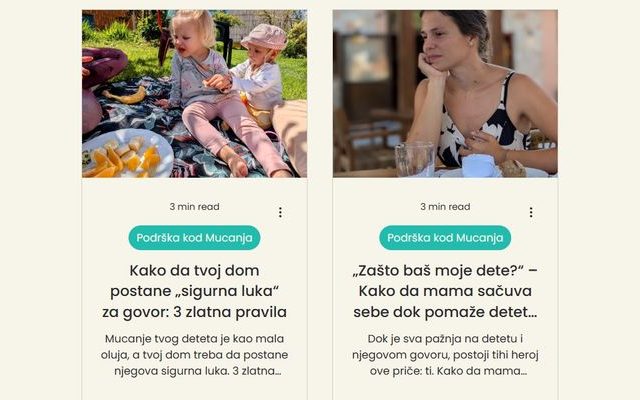 Dva teksta iz Riznice Znanja o mucanju: sigurna luka za govor i kako mama da sačuva sebe